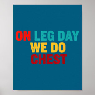 Rolig Gym Humor Ben Dag Bröst Poster