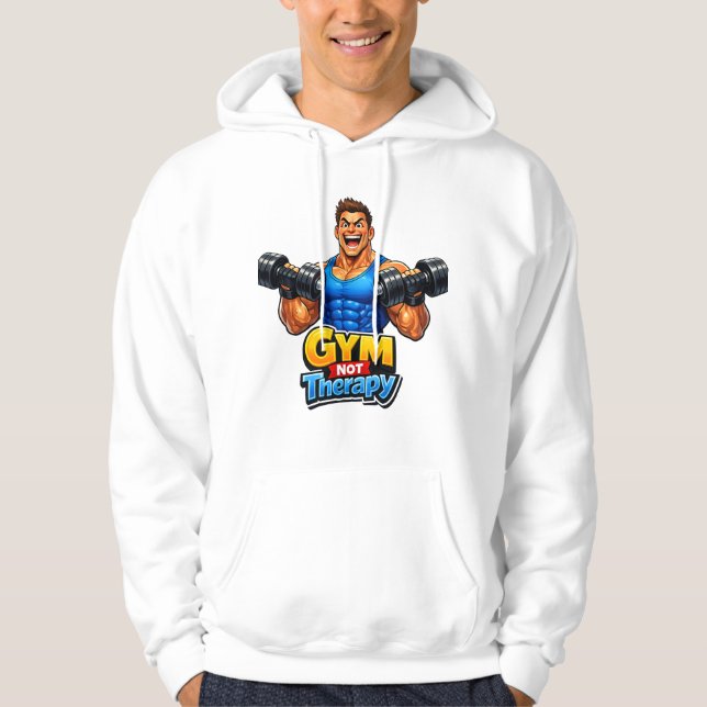 Rolig Gym Humor Design - Tränings Meme  Hoodie (Framsida)