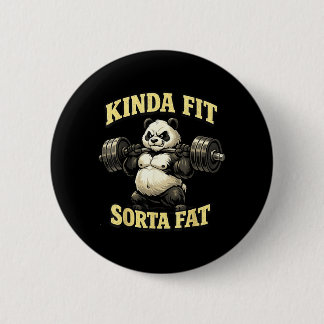 Rolig Gym Panda_ Någorlunda Fit Ganska Fet Tyngdly Knapp