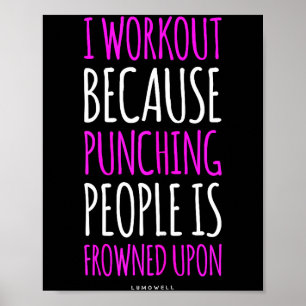 Rolig Gym S_ Jag tränar för att jag kan slå männis Poster