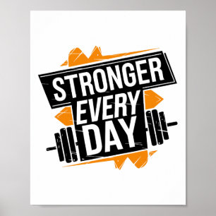 Rolig gym träning fitness bodybuilding sporter vik poster