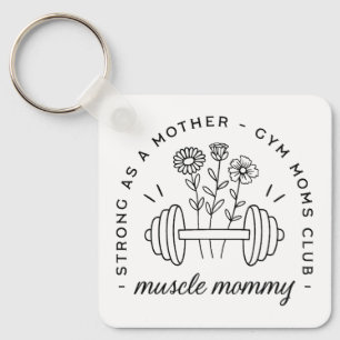 Rolig gymmamma muskelmamma mamma nyckelring
