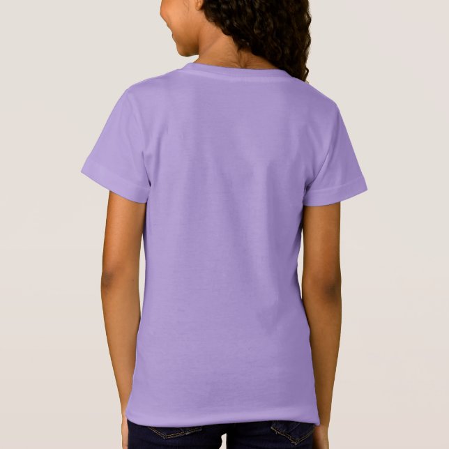 Rolig gymnastikflickaskjorta för uppochnervänt tee shirt (Baksida)
