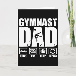 Rolig Gympapappa Stolt Gymnastik Pappahumor Tjock Kort