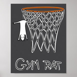 Rolig gymrat basketbollshoop poster
