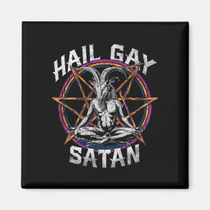 Rolig Hail Gay Satan LGBT Goth Gay Pride Baphomet Magnet