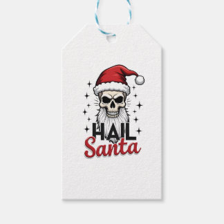 Rolig Hail Santa Claus Skalle Skelett Antikrist C Presentetikett