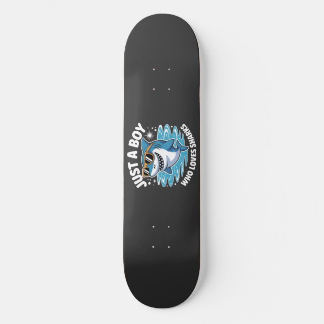 Rolig haj-citat  mini skateboard bräda 18,5 cm (Framsida)