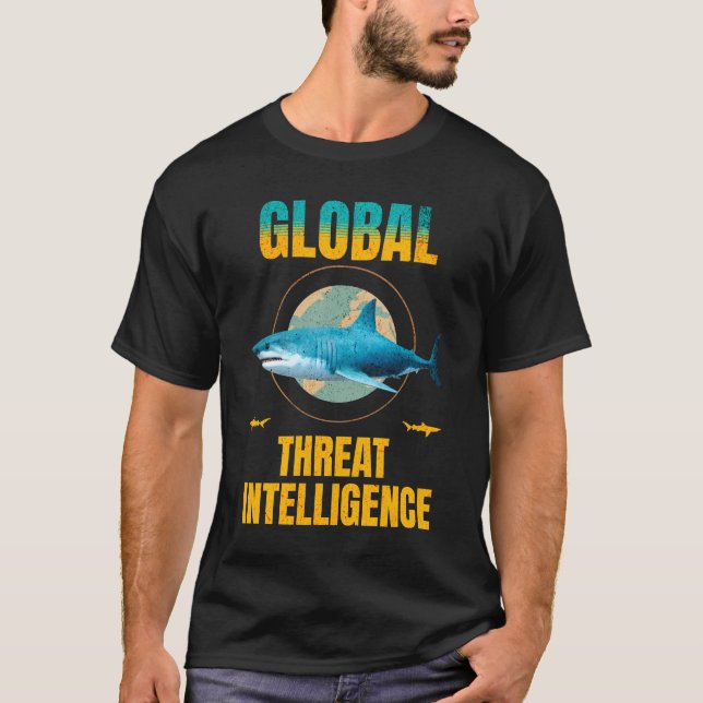Rolig haj-cybersäkerhetsexpert t shirt (Framsida)