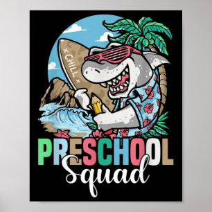 Rolig haj förskola tillbaka till skolan för barn poster