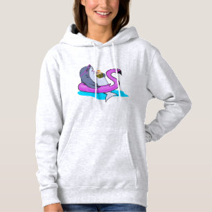 Rolig haj i glasögon kokosnöts hoodie - humoristis t shirt