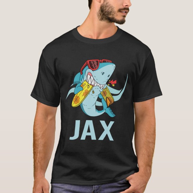 Rolig haj - Jax Namn T Shirt (Framsida)