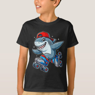 Rolig haj på rullskridskor söt cool skridsko Anim T Shirt