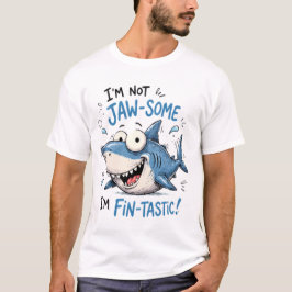 Rolig hajdesign med fantastisk fenstisk tecknad st t shirt