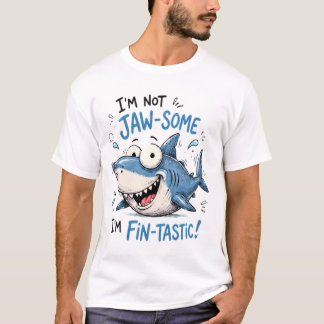 Rolig hajdesign med fantastisk fenstisk tecknad st t shirt