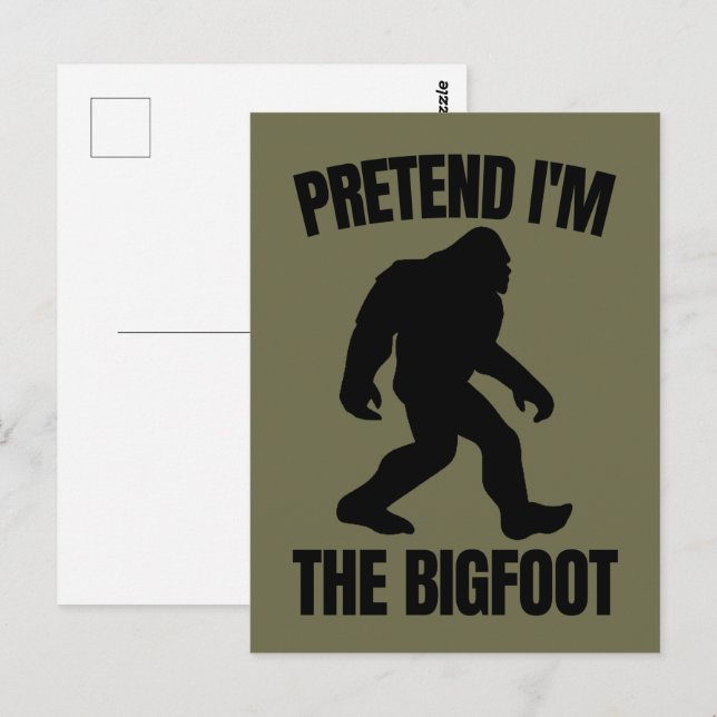 Rolig Halloween 2020 - Låt mig vara Bigfoot Vykort (Fram/baksida)