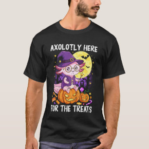 Rolig Halloween Axolotl Dräkt Axolotly Här för  T Shirt