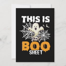 Rolig Halloween Boo-blad Spökhälsningskort Julkort