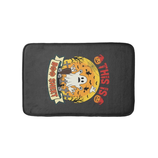 Rolig Halloween Boo Sheet Spök Graveyard Badrumsmatta (Framsidan)