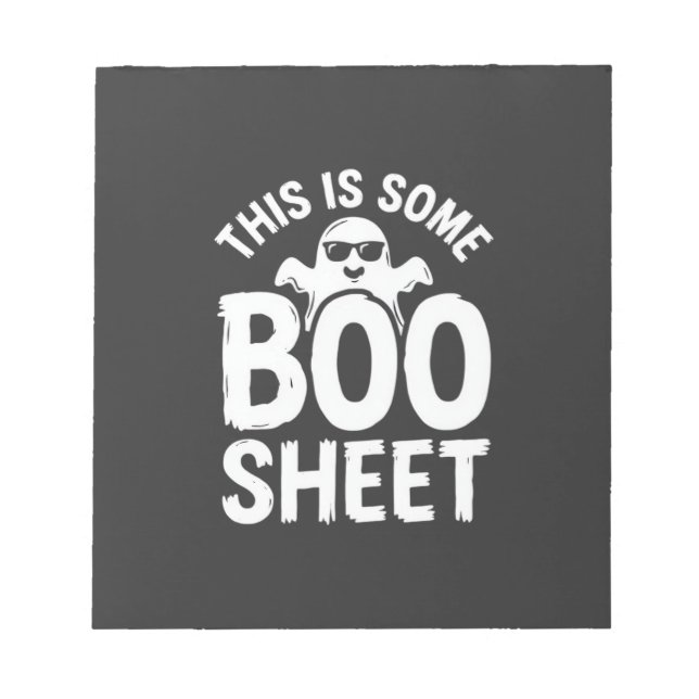 Rolig Halloween Boo Sheet Spökdesign_1 Anteckningsblock (Framsida)