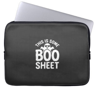 Rolig Halloween Boo Sheet Spökdesign_1 Laptop Fodral