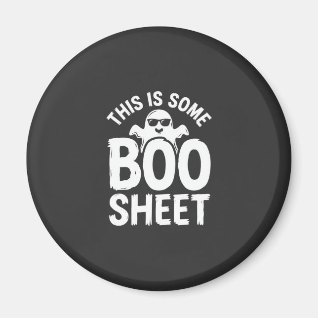 Rolig Halloween Boo Sheet Spökdesign_1 Magnet (Framsidan)