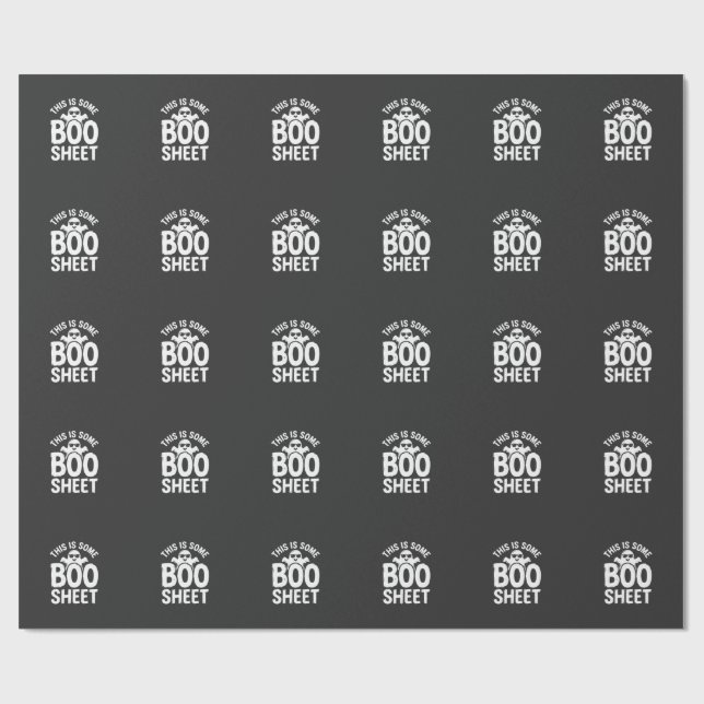 Rolig Halloween Boo Sheet Spökdesign_1 Presentpapper (Platt)