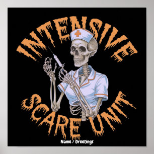 Rolig Halloween-citat för sjuksköterskor Intensiv Poster