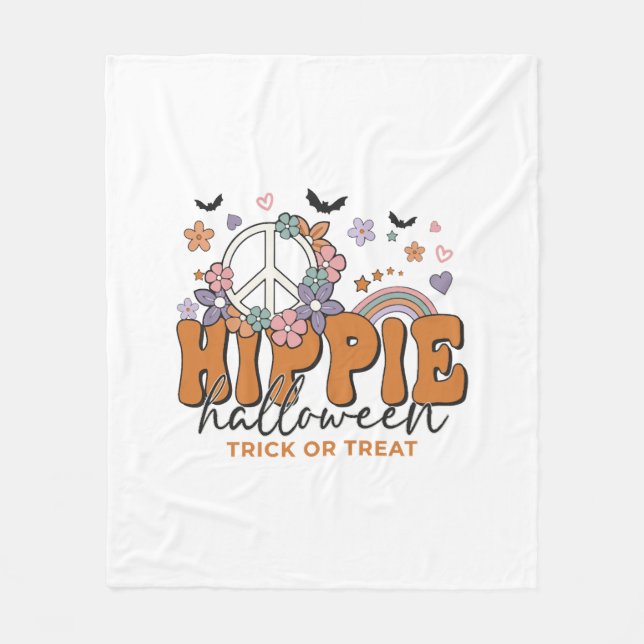Rolig Halloween-citat Hippie Halloween Fleecefilt (Framsidan)