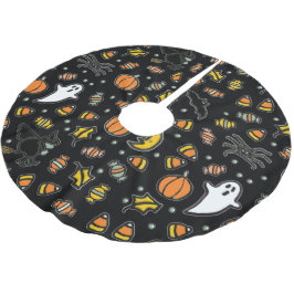Rolig Halloween-dekoration Julgransmatta Borstad Polyester