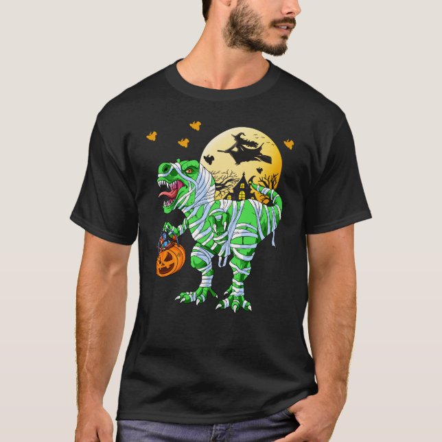 Rolig Halloween-dinosaur Dino T Rex läskig Shirt (Framsida)