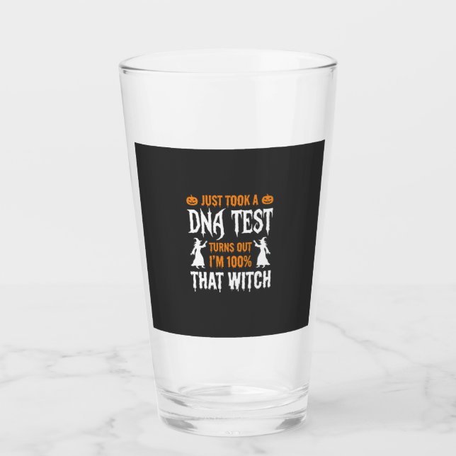 Rolig Halloween DNA-test Häxa Grafik Glaskopp (Framsida)