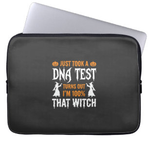 Rolig Halloween DNA-test Häxa Grafik Laptop Fodral