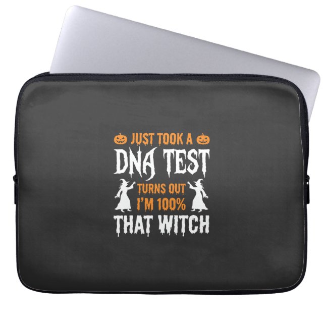 Rolig Halloween DNA-test Häxa Grafik Laptop Fodral (Framsidan)
