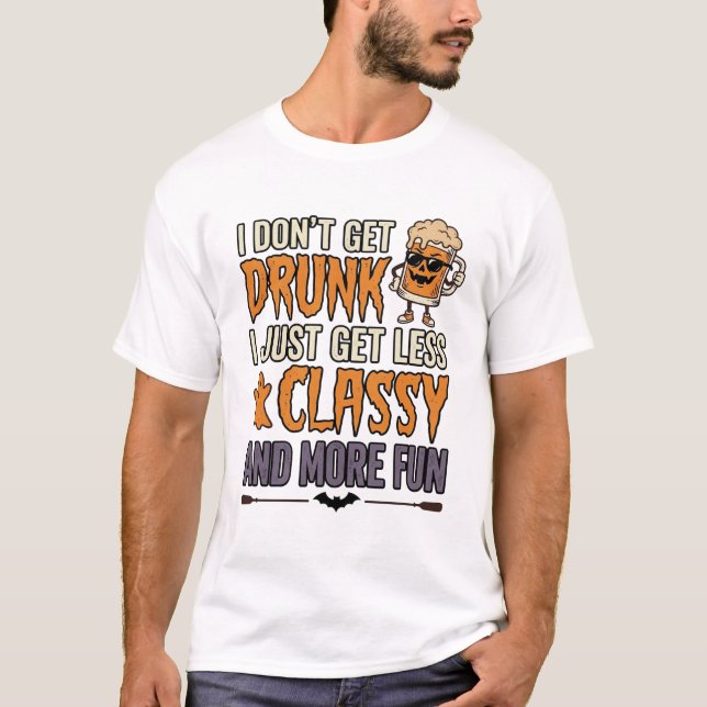 Rolig Halloween-drickning Mindre Klassy T-Shirt De (Framsida)