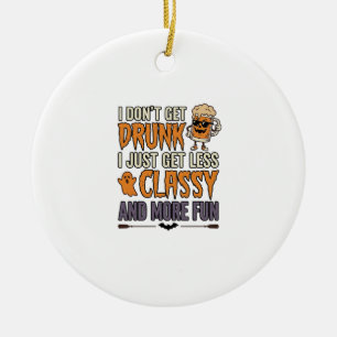 Rolig Halloween-drickning Mindre Klassy T-Shirt De Julgransprydnad Keramik