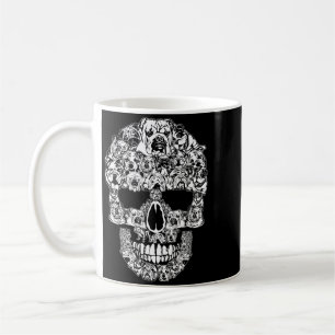 Rolig Halloween Engelsk Bulldog Skelett Hundälskar Kaffemugg