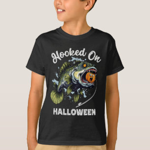 Rolig Halloween Fiske Pojkar Mäns Zombie B Fisk Pu T Shirt