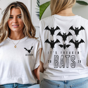 Rolig Halloween-fladdermus T-shirt för den kusliga