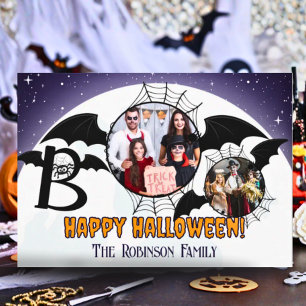 Rolig Halloween-fotocollagehälsning Julkort