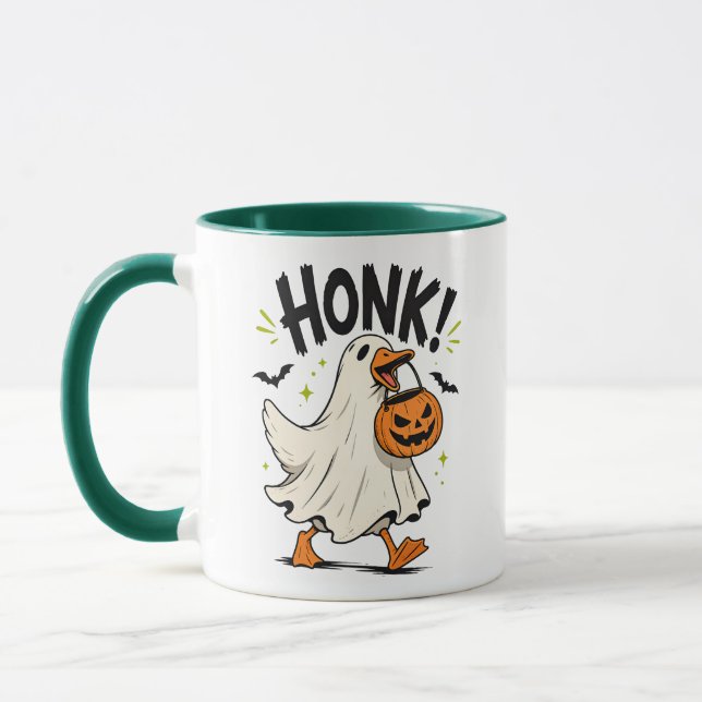 Rolig Halloween-Gås Spöke Mugg (Vänster)