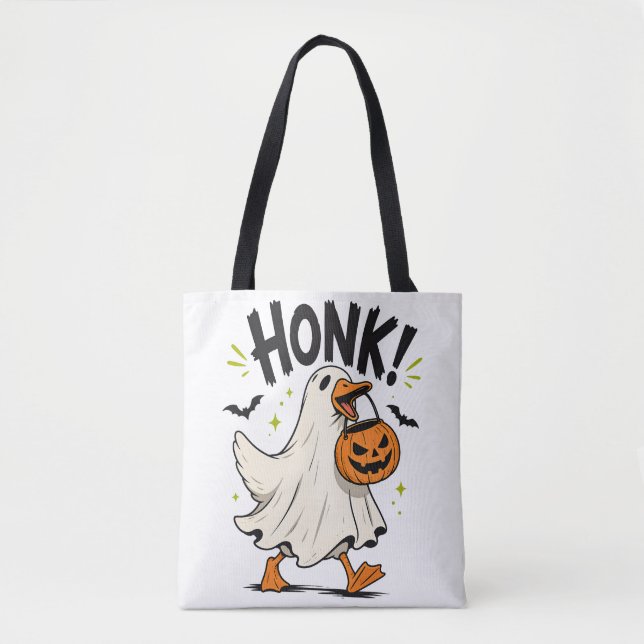 Rolig Halloween-Gås Spöke Tygkasse (Framsida)