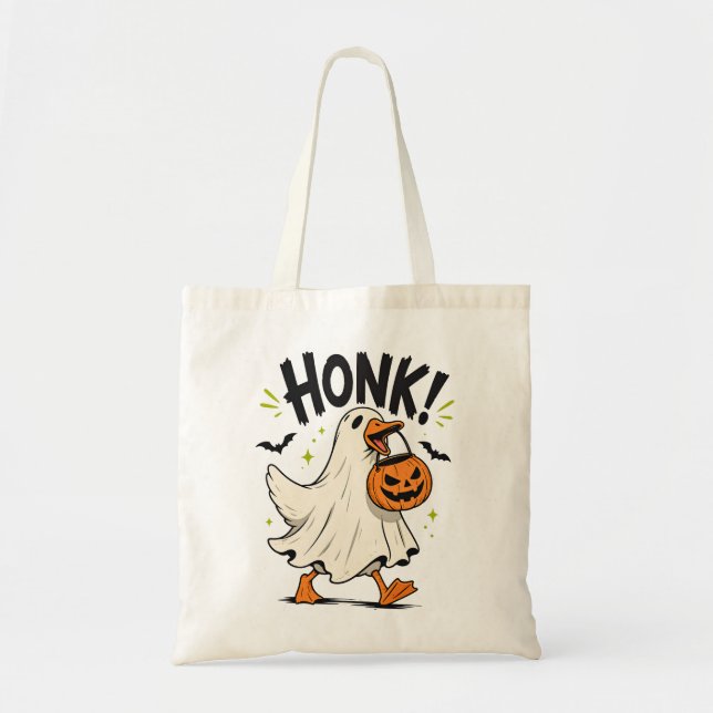 Rolig Halloween-Gås Spöke Tygkasse (Framsidan)