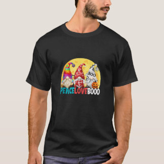 Rolig Halloween-gnom för kvinnor månälskare fred L T Shirt