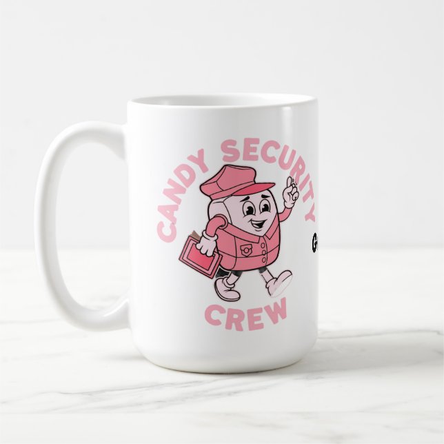 Rolig Halloween Godis Citat Godis Säkerhetsbesättn Kaffemugg (Vänster)