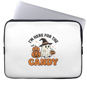 Rolig Halloween Godis Spök Pumpa Vintage Design Laptop Fodral
