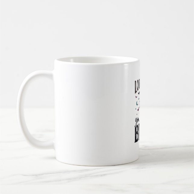 Rolig Halloween-häxa Citat Titta Vad Du Fick Mig A Kaffemugg (Vänster)