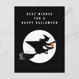 Rolig Halloween-häxa Vykort