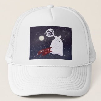 Rolig Halloween humor Överanalyserande spöke Keps