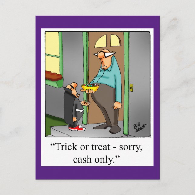 Rolig Halloween-humor Postkort "Spectickles" Vykort (Framsida)